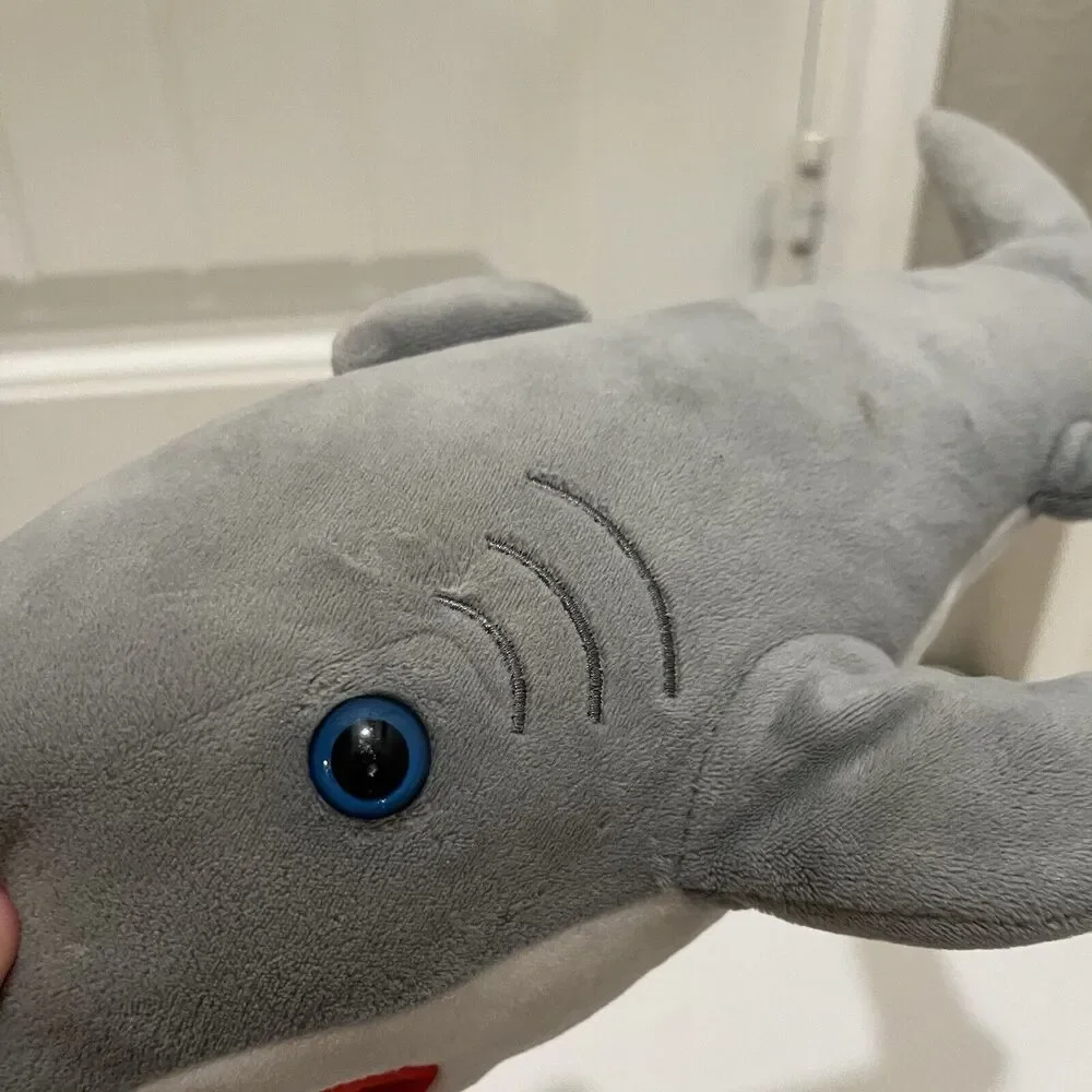 Great White Shark Gray Blue Plastic Eyes 14